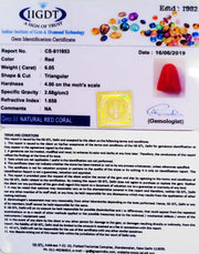 6.05/CT Italian Triangular Red Coral-(1332)